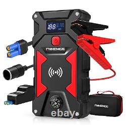 FNNEMGE Booster Battery 5000A Peak 24800mAh 12V Jump Starter up to Everything
