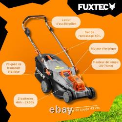 FUXTEC Cordless Electric Lawn Mower 40V FX-E2RM43 Set with Battery + Charger