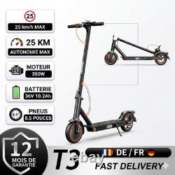 Foldable Electric Scooter 350W Battery 10.4Ah Range 25km Adult Black