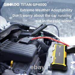 GOOLOO Booster Battery 4000A 26800mAh Portable Jump Starter 12V Start