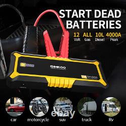 GOOLOO Booster Battery 4000A 26800mAh Portable Jump Starter 12V Start