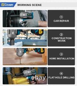 Gisam Wireless Electric Screwdriver, 18V, Torque 2000 N.m, Battery