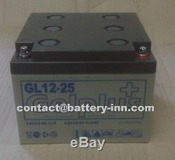 Golf Cart Gel Battery 12v 25ah Slow Discharge, 1300 Cycles
