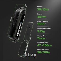 Hailong 4-pin 36V13Ah e-bike Electric Bike Battery with 2A EU Charger