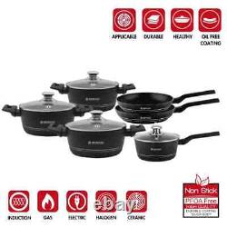 Herzog HR-2626 10-Piece Cookware Set with Marble Coating