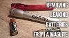 How To Remove Leading Batteries From A Maglite