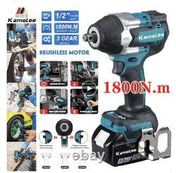Impact driver wrench for Makita 18V battery 1800nM + LED + display
