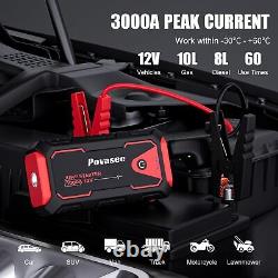 Jump Starter Car Battery 3000A Auto Battery Booster for 12V Vehicle