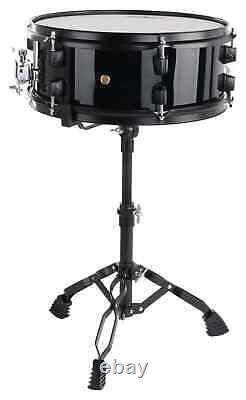 Kit Acoustic Battery 22'' Studio Set Complete Stool Cymbals Black Set
