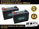 Lot Of 2 X Camper Batteries Slow Discharge 12v 100ah 550 Cycles Of Life