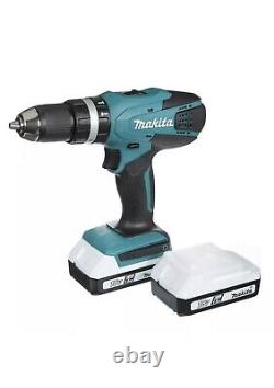 MAKITA Cordless Hammer Drill Driver + 2 18V Batteries + 74 Accessories