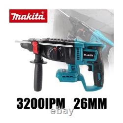 Makita Cordless 26mm Rotary Hammer Drill, New Lithium Battery, FR, USB Lamp