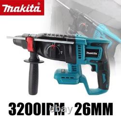 Makita Cordless 26mm Rotary Hammer Drill, New Lithium Battery, FR, USB Lamp