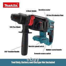 Makita Cordless 26mm Rotary Hammer Drill, New Lithium Battery, FR, USB Lamp