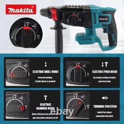 Makita Cordless 26mm Rotary Hammer Drill, New Lithium Battery, FR, USB Lamp