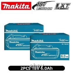 Makita X 2 BL1860B 6000mAh 18V Li-ion Battery NEW