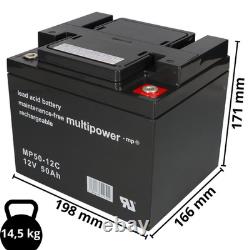 Multipower Compatible Lead-Acid Battery for E-Mobil Cascare, 2 x 12V 50Ah MP