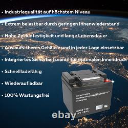 Multipower Compatible Lead-Acid Battery for E-Mobil Cascare, 2 x 12V 50Ah MP