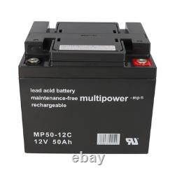 Multipower Compatible Lead-Acid Battery for E-Mobil Cascare, 2 x 12V 50Ah MP