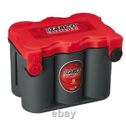 Optima RTF4.2 Red Top AGM Spiral Cell Battery 12V 50ah 815A 254x185x184mm