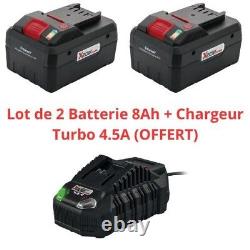 Parkside Lot Of 2 Batteries 20v 8ah + 1 Turbo Charger 20v 4,5a (offert)