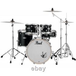 Pearl Export Fusion 20'' 5-piece drum set in jet black.