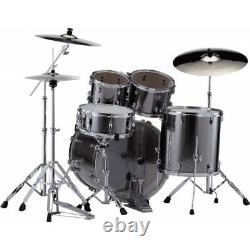 Pearl Export Rock 22'' Smokey Chrome Drum Kit with Cymbals