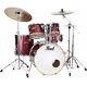 Pearl Export Standard 22'' Black Cherry Glitter Blue Drum Kit With Cymbals