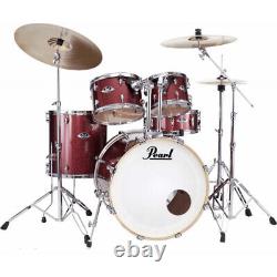 Pearl Export Standard 22'' Black Cherry Glitter Blue Drum Kit with Cymbals