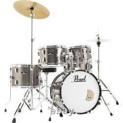 Pearl Roadshow 5-piece Jazz Drum Set 18 Bronze Metallic + Sabian Solar Pack 2 Cymbals.