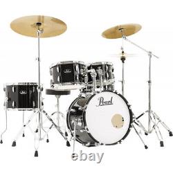 Pearl Roadshow+ Jazz 18'' 5-piece Drum Kit in Jet Black + B-50 + Sabian Sola Pack