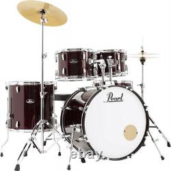 Pearl Roadshow Rock 22'' 5-Piece Drum Kit Red Wine + Sabian Solar 2 Cymbal Pack