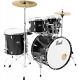 Pearl Roadshow Rock 22'' 5-piece Jet Black Drum Kit + Sabian Solar 2 Cymbal Pack