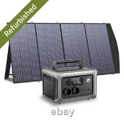 Portable Power Station 600W LiFePO4 Battery 299Wh 200W Solar Panel