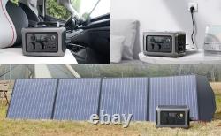 Portable Power Station 600W LiFePO4 Battery 299Wh 200W Solar Panel