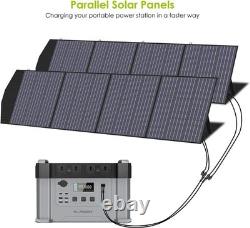 Portable Power Station 600W LiFePO4 Battery 299Wh 200W Solar Panel