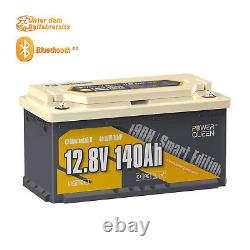 Power Queen 12V 140Ah LiFePO4 Battery with Bluetooth, 150A BMS & Max. 1920W Power