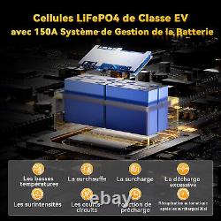 Power Queen 12V 140Ah LiFePO4 Battery with Bluetooth, 150A BMS & Max. 1920W Power