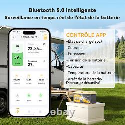 Power Queen 12V 140Ah LiFePO4 Battery with Bluetooth, 150A BMS & Max. 1920W Power