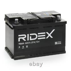 RIDEX 1S0009 Starting Battery 12V 75Ah 680A EN for VW GOLF VI (5K1) P