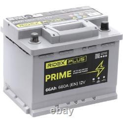 RIDEX PLUS 1S0008P Starting Battery 12V 66Ah 660A EN for VW GOLF VI (5K1)
