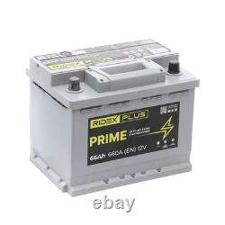 RIDEX PLUS 1S0008P Starting Battery 12V 66Ah 660A EN for VW GOLF VI (5K1)