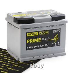 RIDEX PLUS 1S0008P Starting Battery 12V 66Ah 660A EN for VW GOLF VI (5K1)