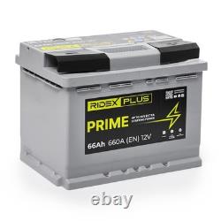 RIDEX PLUS 1S0008P Starting Battery 12V 66Ah 660A EN for VW GOLF VI (5K1)