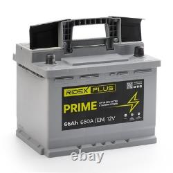 RIDEX PLUS 1S0008P Starting Battery 12V 66Ah 660A EN for VW GOLF VI (5K1)