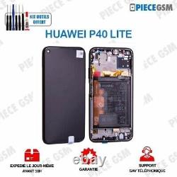 SCREEN + ORIGINAL FRAME + Battery Service Pack for HUAWEI P40 LITE BLACK