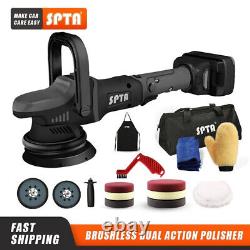 SPTA Cordless Car Polisher Dual Action Machine 18V 4.0Ah Two Batteries