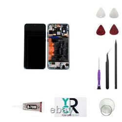 Screen + chassis + battery Huawei P30 Lite New Peacock Blue + tools
