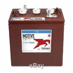 Set Of 4 Trojan Cyclic Battery 6v 240ah T-125 + Free Car Golf Photov Acid