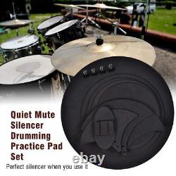 Set of 10 drum silencers for silent drum training.